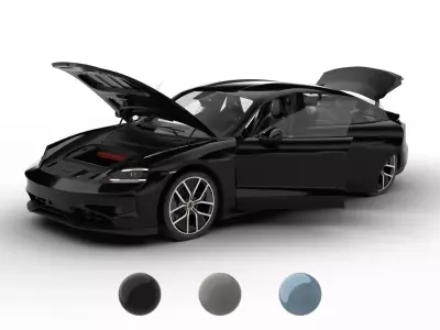 Porsche Taycan 4S Black Edition 2026 HQ 3d model 3D model