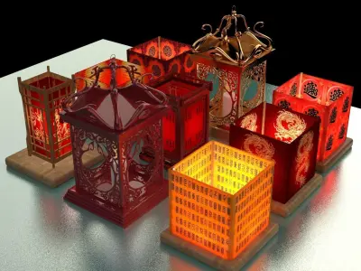  Chinese water lantern  3D model