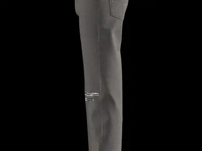 Male denim jean 3D model