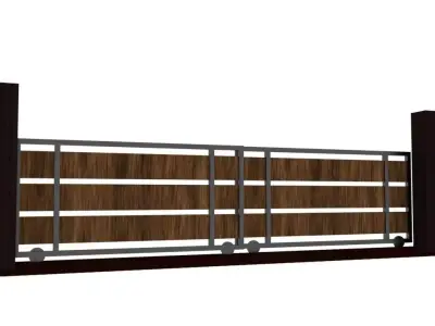 Gate Model wooden Free 3D model