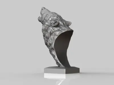 Wolf howls 3D print model