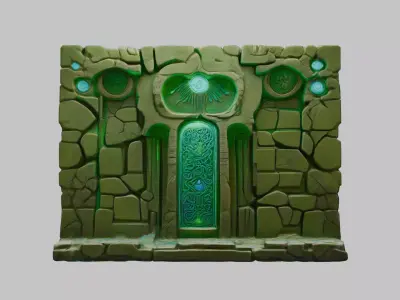 Ancient Military Gate Low-poly 3D model