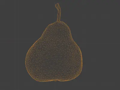 Photorealistic 3D scan of pear Low-poly 3D model