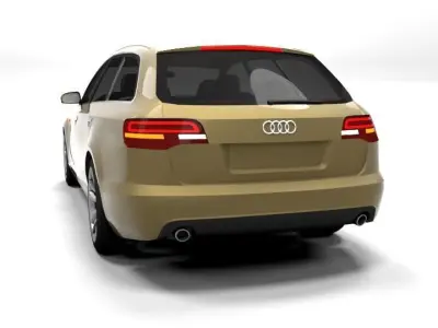 AUDI A6 2009 AVANT LOWPOLY Low-poly 3D model