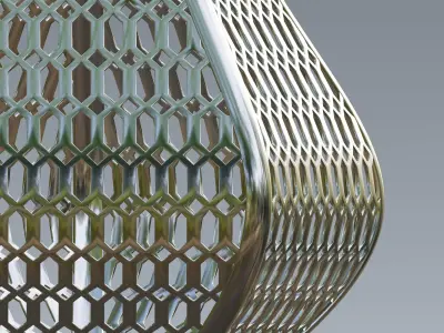 Antique Moroccan metal lantern 3D model