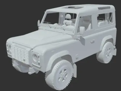 Land Rover Defender 90 Scale 1-35 3D print model