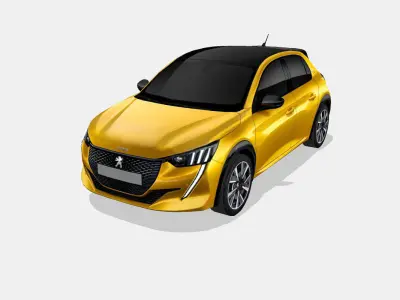 Peugeot 208 2020 Low-poly 3D model