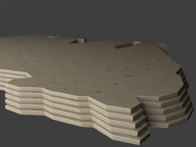 Plywood bear 3D model