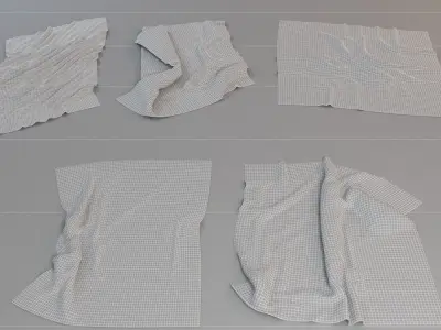 Towel Collection 1 set of paper 3D model