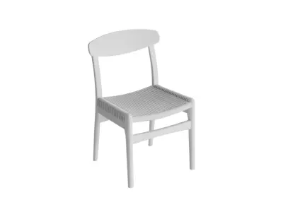 Larsen Solid Wood Dining Chair 3D model