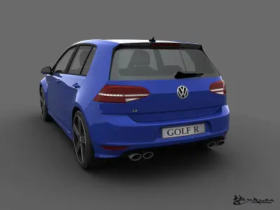 Volkswagen Golf R 5 doors 2014 3D model