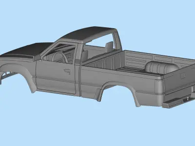 Mazda B series B2600 B2200 Regular Cab 3d print rc car parts 3D print model