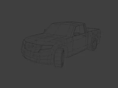 Low Poly Modern Generic Truck Low-poly 3D model