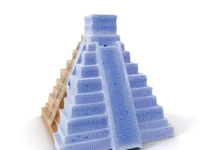 Ancient Stone Pyramid model pack Low-poly 3D model