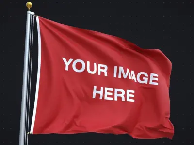 Flag Animated Looped 3D model