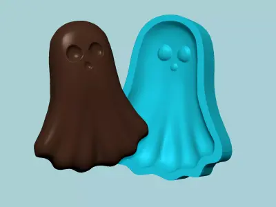 Halloween Molding A03 Ghost - Chocolate Silicone Mold 3D print model
