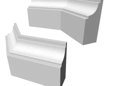 Moulding set of door trim pieces 3D model