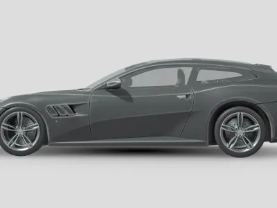 Ferrari GTC4 Lusso Low-poly 3D model