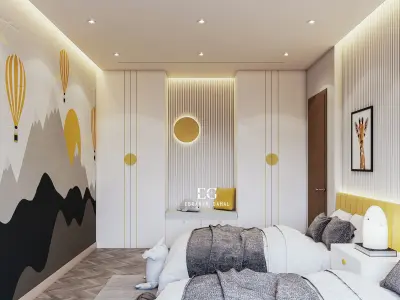 Modern Boys Bedroom 3D model