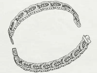 Mosque muslim Bracelet - 3dm stl 3D print model