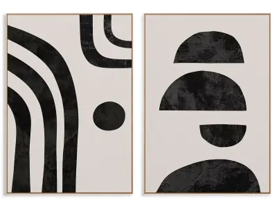 Abstract Painting Frame set 3D model 215