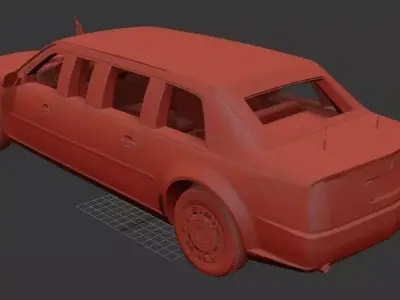 Cadillac US Presidential State Car 2009 3D print model