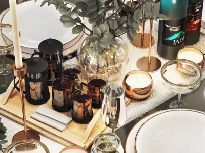 Table  setting r2 3D model