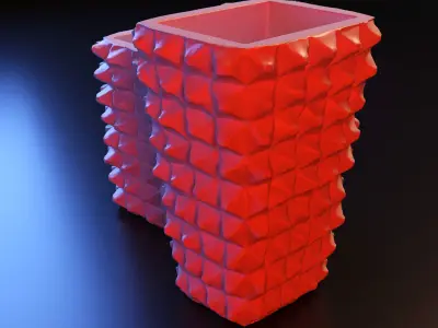Vase cubic  3D print model