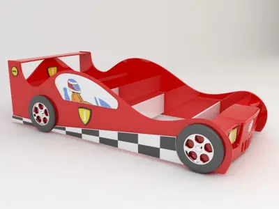Kids Racecar Beds 3D model