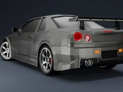 Skyline GTR R34 LowPoly Low-poly 3D model