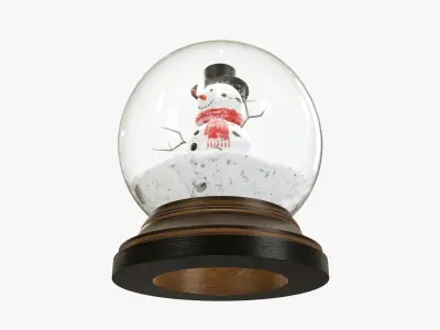 Snow globe with snowman 3D model