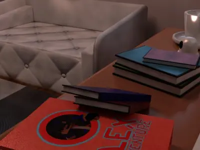 3D asset - Interior Low-poly 3D model