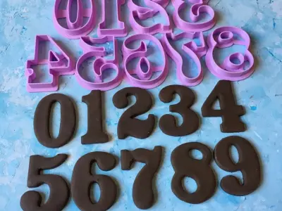 Set of numbers Cookie Cutter  3D print model