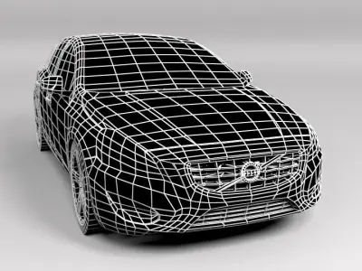 VOLVO V60 2011 LOWPOLY Low-poly 3D model