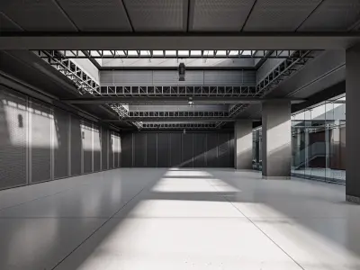 Multifunctional Loft Building 01 Low-poly 3D model