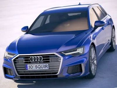 Audi A6 Avant S-line 2019 3D model