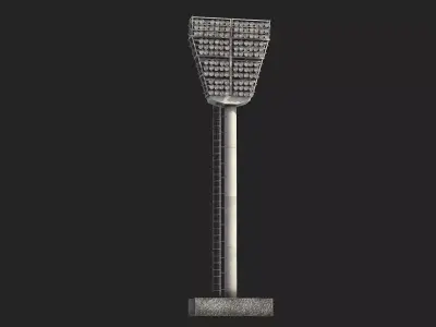 Stadium Light Tower Low-poly 3D model by protuberanka