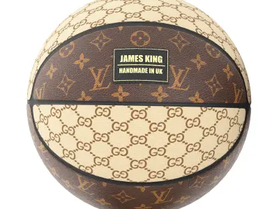 louis vuitton and gucci basketball 3D model