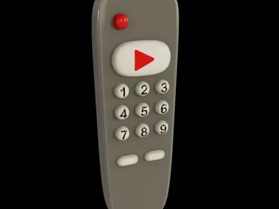 Remote controller Low-poly 3D model