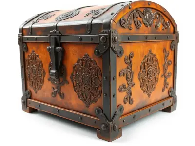 Legendary Antique Treasure Chest model pack Low-poly 3D model