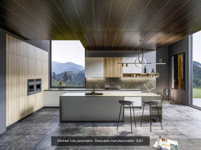 Kitchen parametric Resizable  Collection No 4  of 16 Scenes