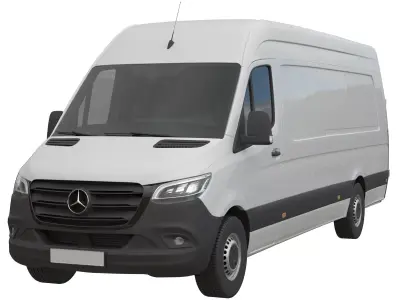 Mercedes Sprinter Detailed interior ExtraLong High Roof 2023 3D model
