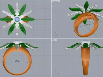 ring woman  3D print model 138
