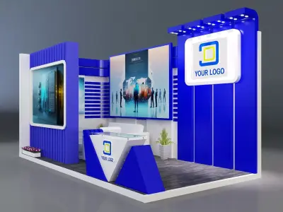 Booth Exhibition Stand a258a 3D model