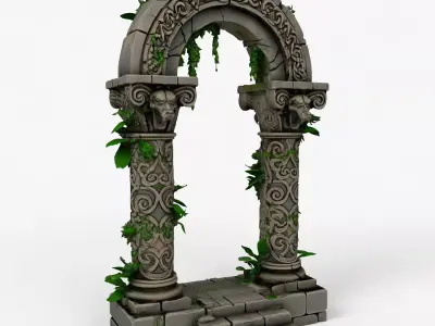 Fantasy Stone Arch High Detail  3D model