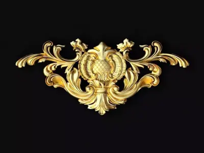Central decor ornament for furniture 3D model 996