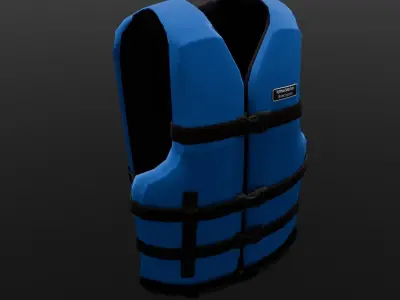 Life Jacket 3D Model  Low-poly 3D model