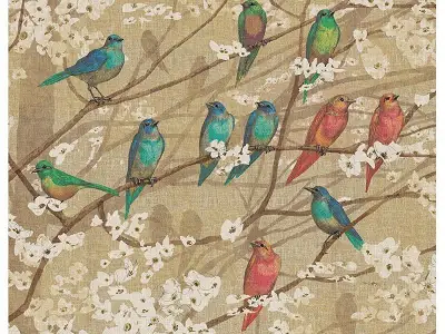 Eggers Azalea Leaves Single Shower Curtain 3D model