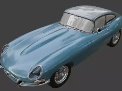 1961 Jaguar E-Type 3D Printable Model 3D print model