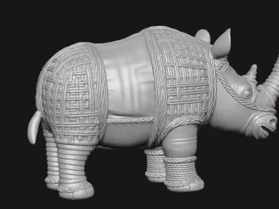 rhinoceros 3D print model purchase